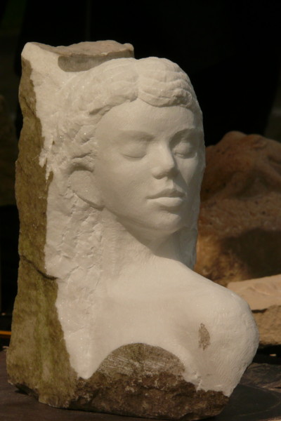 Büste Carrara Marmor  mädchen portrait